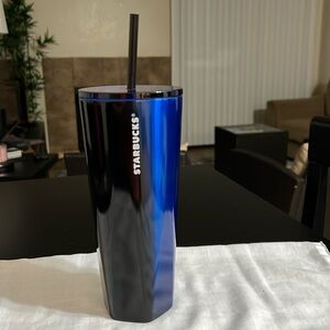 STARBUCKS Blue Stainless Steel Venti Tumbler Cold Cup 24oz.